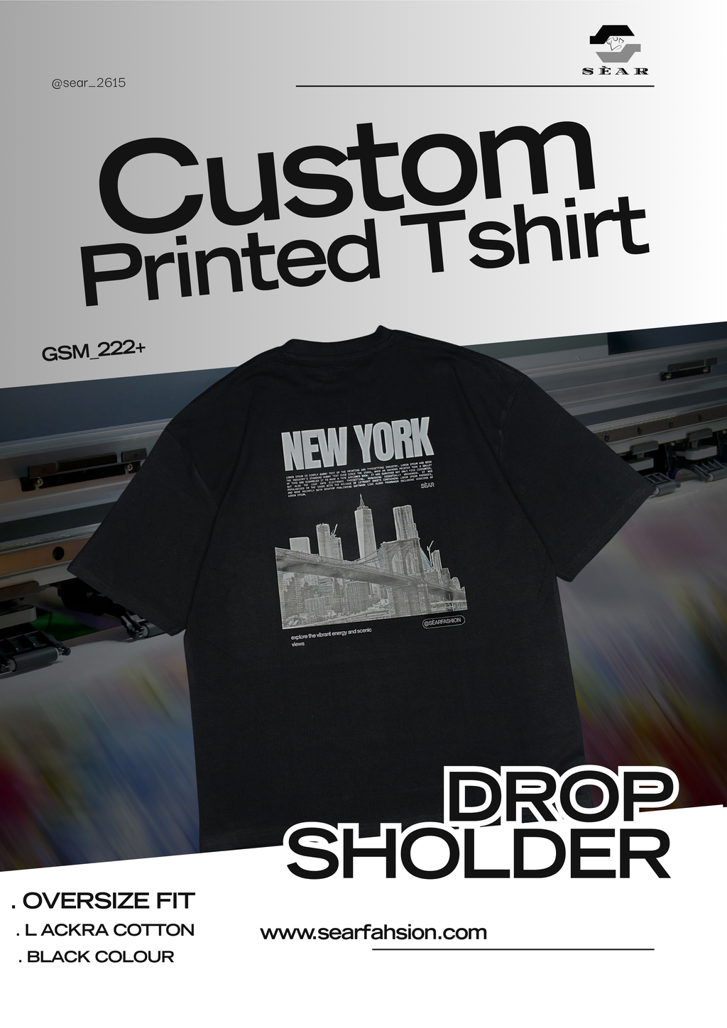 Street Comfort. Premium Feel.SÈAR Drop Shoulder T-Shirt.