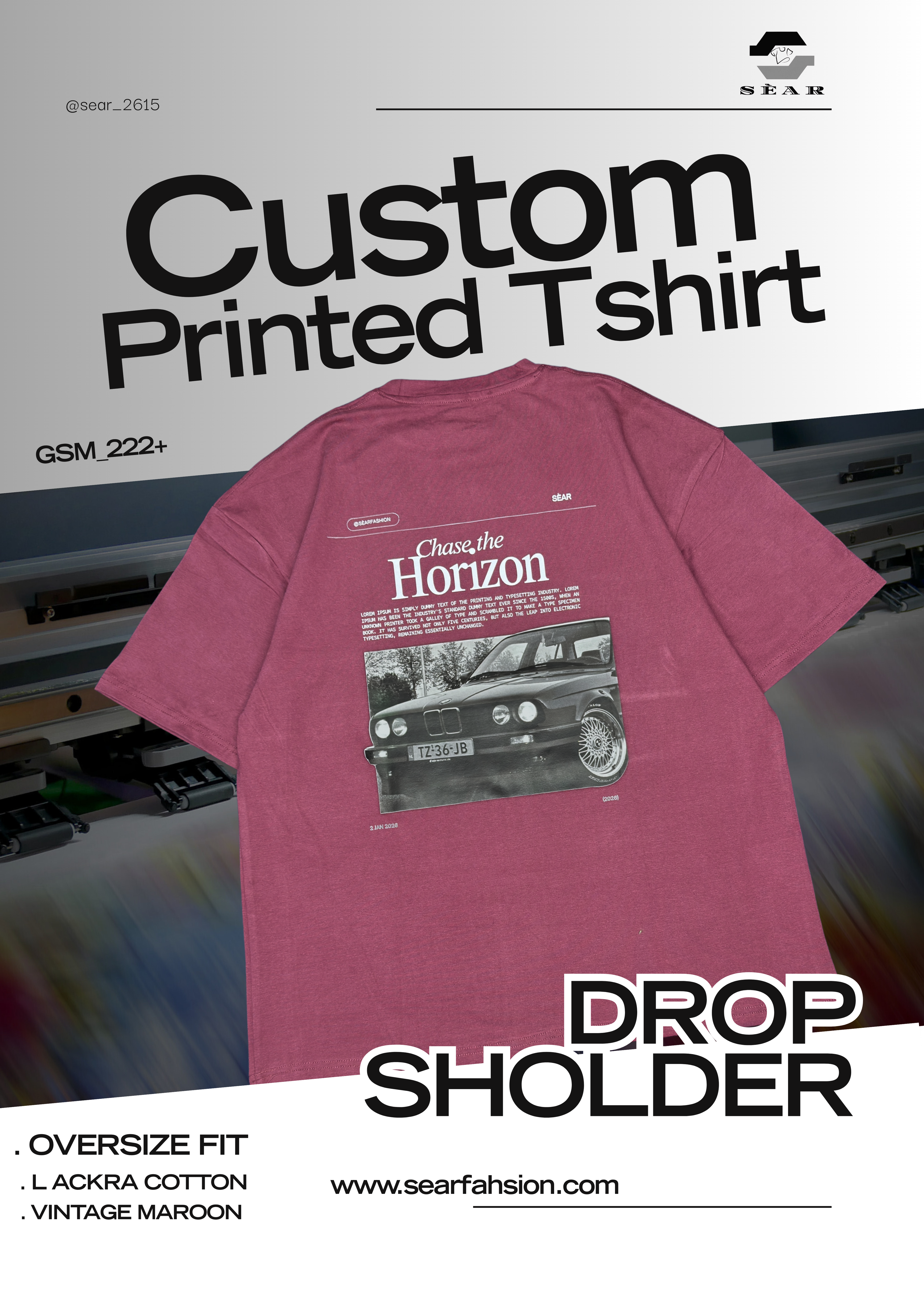 Street Comfort. Premium Feel.SÈAR Drop Shoulder T-Shirt.