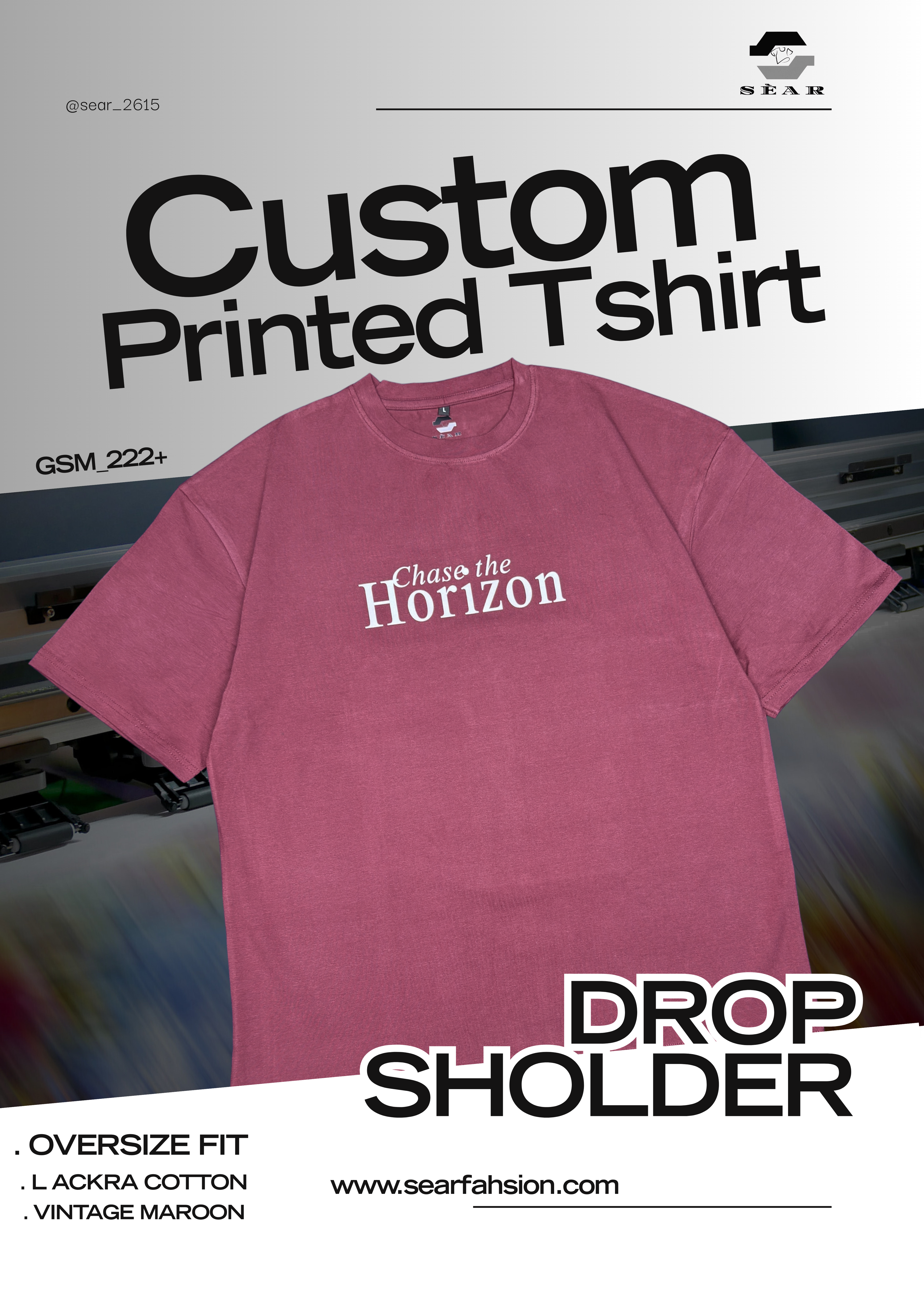 Street Comfort. Premium Feel.SÈAR Drop Shoulder T-Shirt.