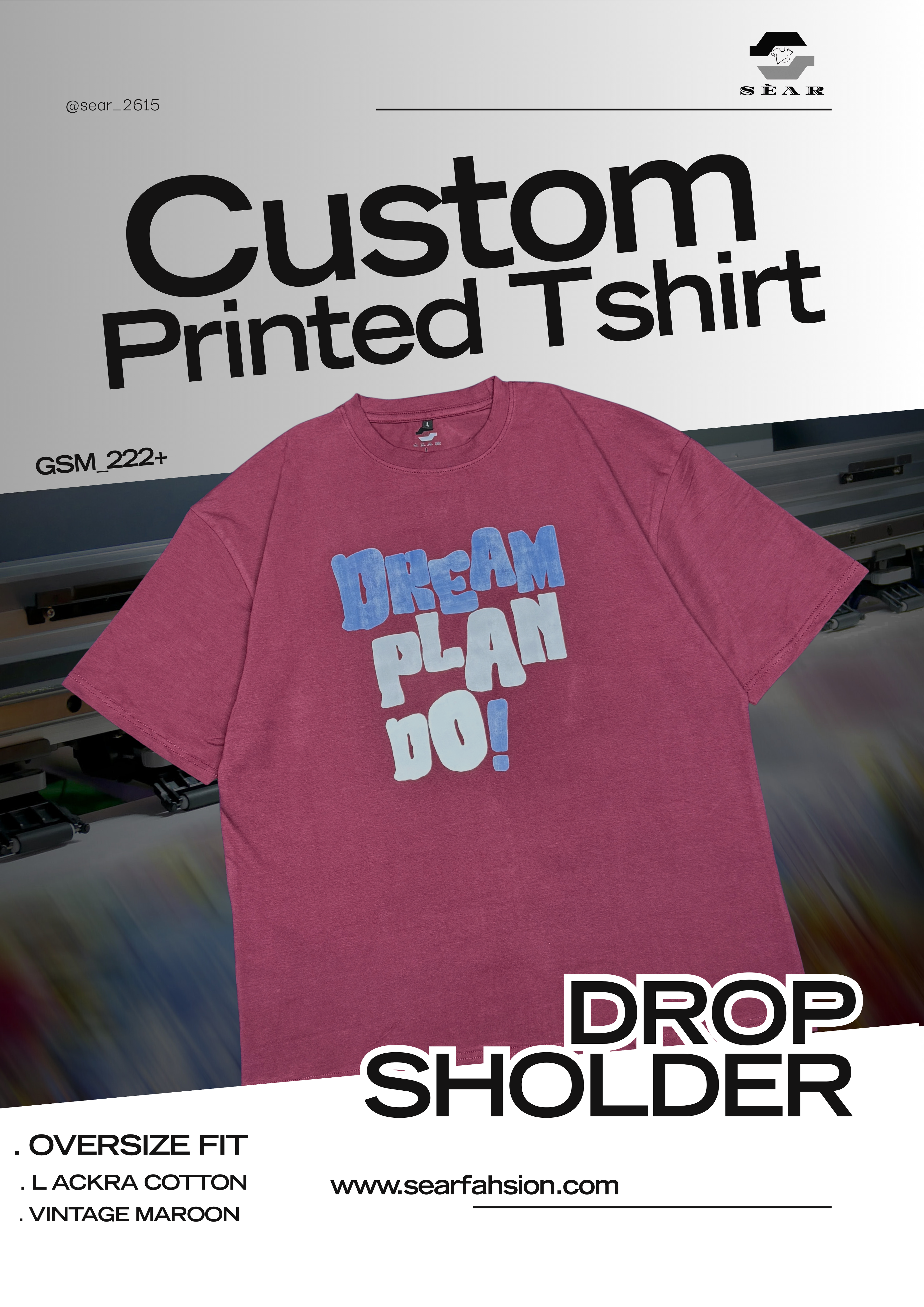 Premium Comfort. Modern Style.SÈAR Custom Printed T-Shirt.