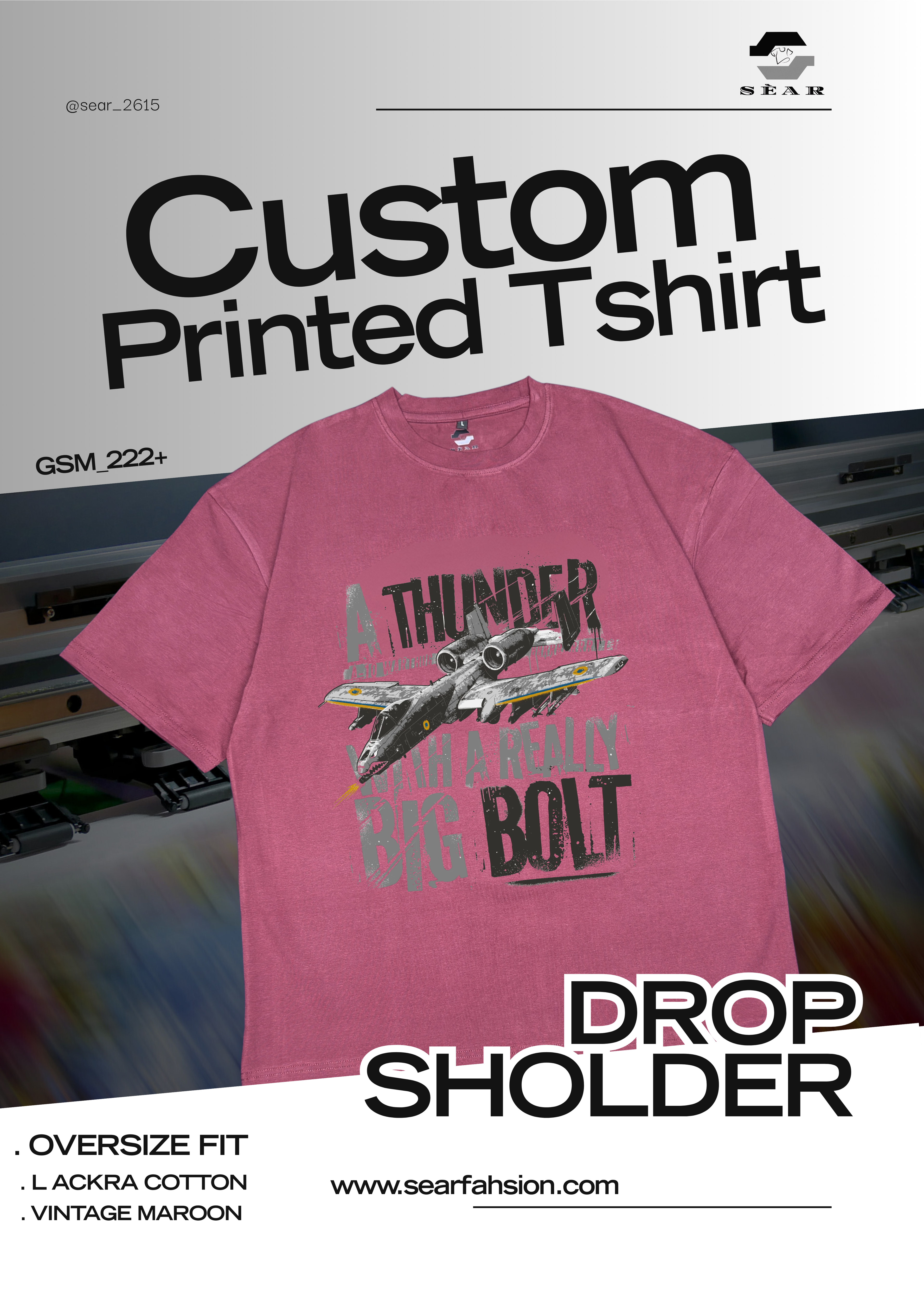 Premium Comfort. Modern Style.SÈAR Custom Printed T-Shirt.